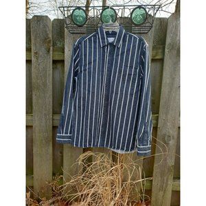 Topman Mens Denim Shirt M Stripe